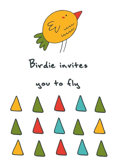 Блокнот для записей "Birdie invites you to fly" (А6) - фото 1