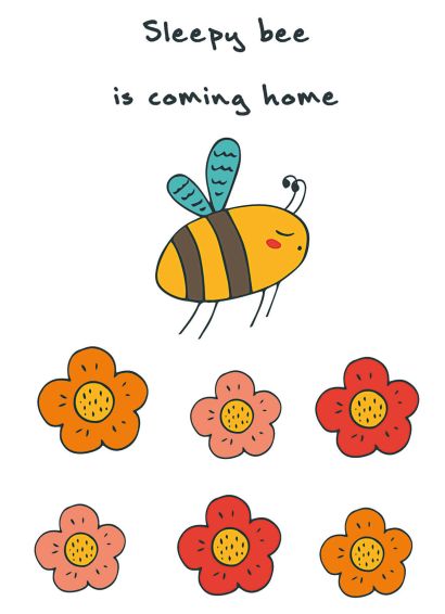 Блокнот для записей "Sleepy bee is coming home" (А6) - фото 1