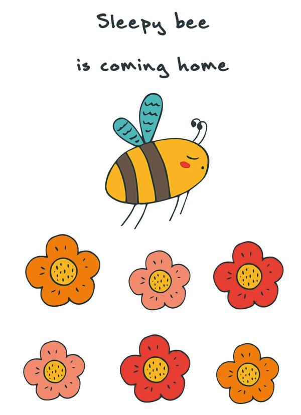 

Блокнот для записей "Sleepy bee is coming home" (А6)