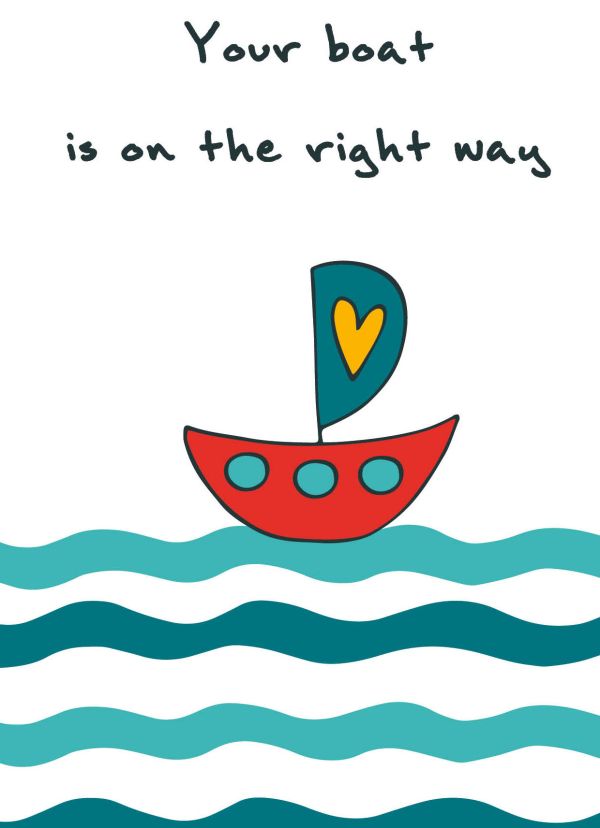 

Блокнот для записей "Your boat is on the right way" (А6)
