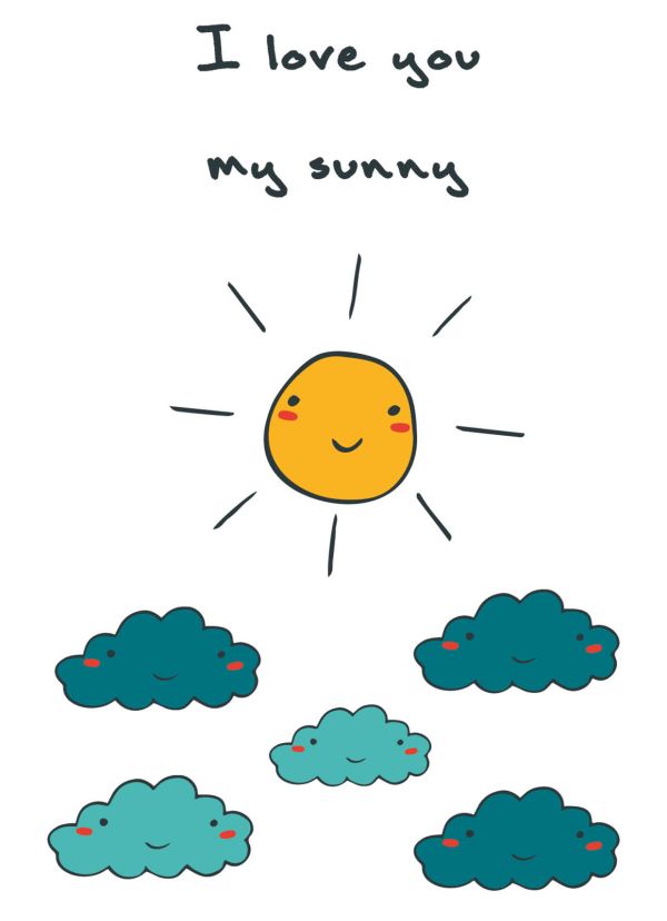 Блокнот для записей "I love you, my sunny" (А6) Блокнот для записей "I love you, my sunny" (А6)