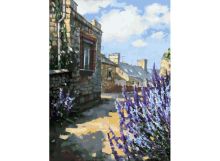 Живопись на холсте 30*40 см. Улочка в нормандском поселке (015-AS)