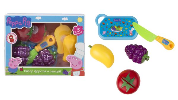 Игровой н/р фруктов и овощей 5 предм.,ТМ Peppa Игровой н/р фруктов и овощей 5 предм.,ТМ Peppa