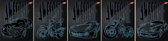 #2016#Тетр 48л скр А5 кл 7861/5-EAC метал. пленка, полн УФ лак Awesome: черные авто с неоновой подсветкой #2016#Тетр 48л скр А5 кл 7861/5-EAC метал. пленка, полн УФ лак Awesome: черные авто с неоновой подсветкой