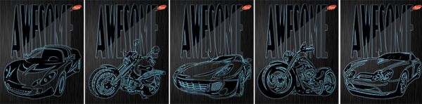 #2016#Тетр 48л скр А5 кл 7861/5-EAC метал. пленка, полн УФ лак Awesome: черные авто с неоновой подсветкой #2016#Тетр 48л скр А5 кл 7861/5-EAC метал. пленка, полн УФ лак Awesome: черные авто с неоновой подсветкой