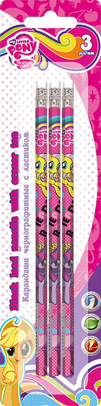 MPDB-US1-102-BL3 Карандаши простые. Набор 3 шт, в блистере.. My Little Pony MPDB-US1-102-BL3 Карандаши простые. Набор 3 шт, в блистере.. My Little Pony
