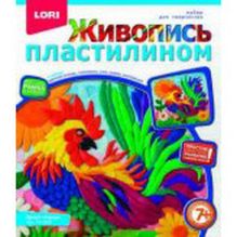 Живопись пластилином "Яркий петушок"