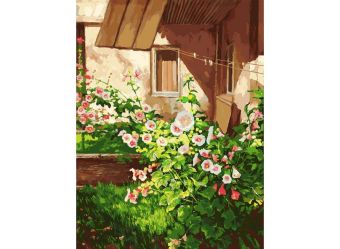 Живопись на холсте 30*40 см. Куст шток розы (089-AS) Живопись на холсте 30*40 см. Куст шток розы (089-AS)