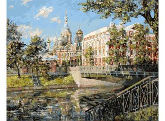 Живопись на холсте 40*50 см. Утро на Мойке (158-АВ) Живопись на холсте 40*50 см. Утро на Мойке (158-АВ)
