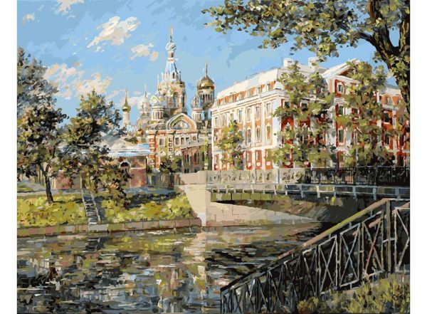 Живопись на холсте 40*50 см. Утро на Мойке (158-АВ) Живопись на холсте 40*50 см. Утро на Мойке (158-АВ)