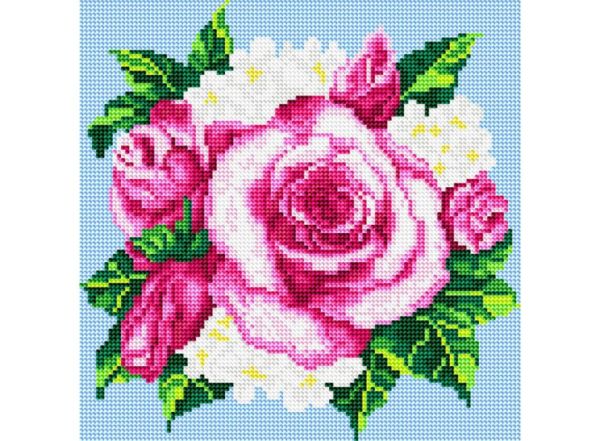 Картины со стразами. Розовые розы (035-RS-R) Картины со стразами. Розовые розы (035-RS-R)
