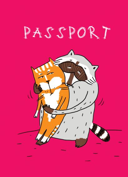 Енот и обнимашки (обложка на паспорт) - фото 1