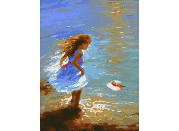 

Живопись на картоне . Улетела шляпа (3039-CS )