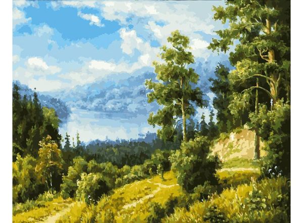 Живопись на холсте 40*50 см. Лесной пейзаж (166-AB) Живопись на холсте 40*50 см. Лесной пейзаж (166-AB)