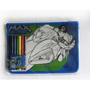 Набор для раскрашивания "Max Steel" ( папка для тетрадей А5+ и фломастеры 6 цветов) Набор для раскрашивания "Max Steel" ( папка для тетрадей А5+ и фломастеры 6 цветов)