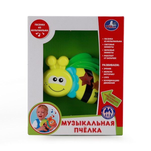 ИГРУШКА "ПЧЕЛКА" "УМКА" НА БАТ. СО СВЕТОМ, РУССИФИЦ. ПЕСЕНКА ИЗ М/Ф В РУСС. КОР. в кор.2*24шт ИГРУШКА "ПЧЕЛКА" "УМКА" НА БАТ. СО СВЕТОМ, РУССИФИЦ. ПЕСЕНКА ИЗ М/Ф В РУСС. КОР. в кор.2*24шт