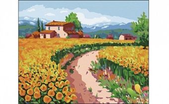 Холст с красками 40х50 см по номерам. ЦВЕТУЩЕЕ ПОЛЕ (Арт. TY110) Холст с красками 40х50 см по номерам. ЦВЕТУЩЕЕ ПОЛЕ (Арт. TY110)