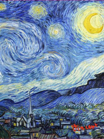 Обложка пластиковая универсальная. Ван Гог. Звёздная ночь набор для вышивания риолис ван гог звёздная ночь 40 30 см 1088