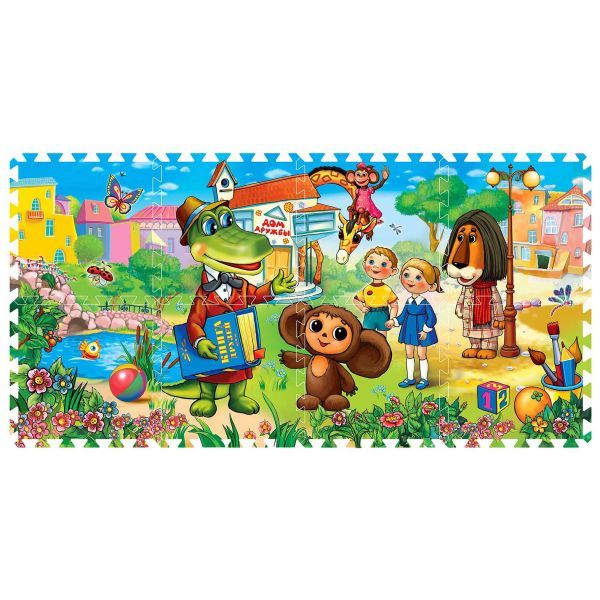 КОВРИК-ПАЗЛ "ИГРАЕМ ВМЕСТЕ" "ЧЕБУРАШКА" 8 СЕГМЕНТОВ, КАЖДЫЙ 31.5*31.5СМ В ПАК. в кор.12шт КОВРИК-ПАЗЛ "ИГРАЕМ ВМЕСТЕ" "ЧЕБУРАШКА" 8 СЕГМЕНТОВ, КАЖДЫЙ 31.5*31.5СМ В ПАК. в кор.12шт