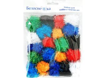 481-PM Декоративные помпоны блеск 40 мм. (7 цв.*3 шт.) 481-PM Декоративные помпоны блеск 40 мм. (7 цв.*3 шт.)