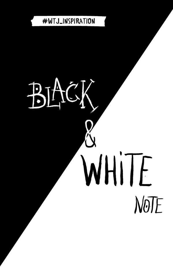 

Стильный блокнот с черными и белоснежными страницами Black&White Note, 96 листов, мягкая обложка