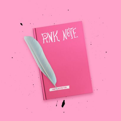 Романтичный блокнот с розовыми страницами Pink Note, 96 листов - фото 1