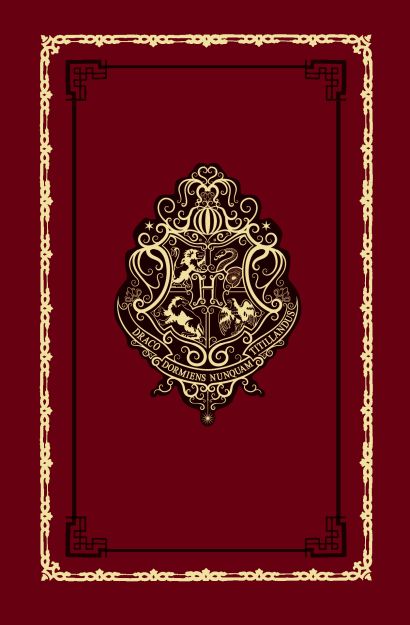 Блокнот. Гарри Поттер. Хогвартс (А5, 192 стр, цветной блок, обложка из красной кожи с золотым тиснением) - фото 1