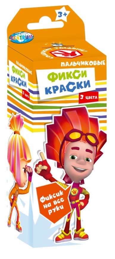 Набор пальчиковых красок "Фиксики" 3 цвета*20мл Набор пальчиковых красок "Фиксики" 3 цвета*20мл