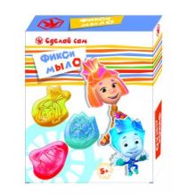 Набор сделай мыло "Фиксики", в наборе: мыльная основа 3цв*25гр., форма для мыла