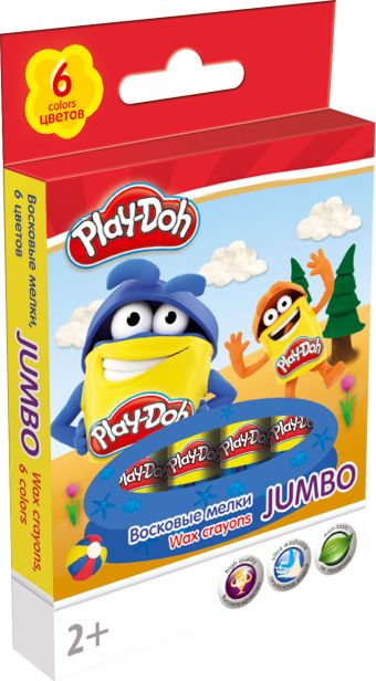 Восковые мелки. JUMBO 6 цв/ 6шт. Play Doh. Размер: 13,7 х 8,5 х 1,5 см. Восковые мелки. JUMBO 6 цв/ 6шт. Play Doh. Размер: 13,7 х 8,5 х 1,5 см.