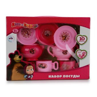 

НАБОР ПОСУДЫ "ИГРАЕМ ВМЕСТЕ" "МАША И МЕДВЕДЬ" В РУСС. КОР. 22,5*30*8СМ в кор.2*15шт