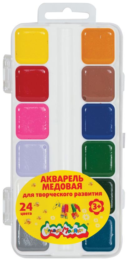 Акварель «Каляка-Маляка», 24 цвета - фото 1