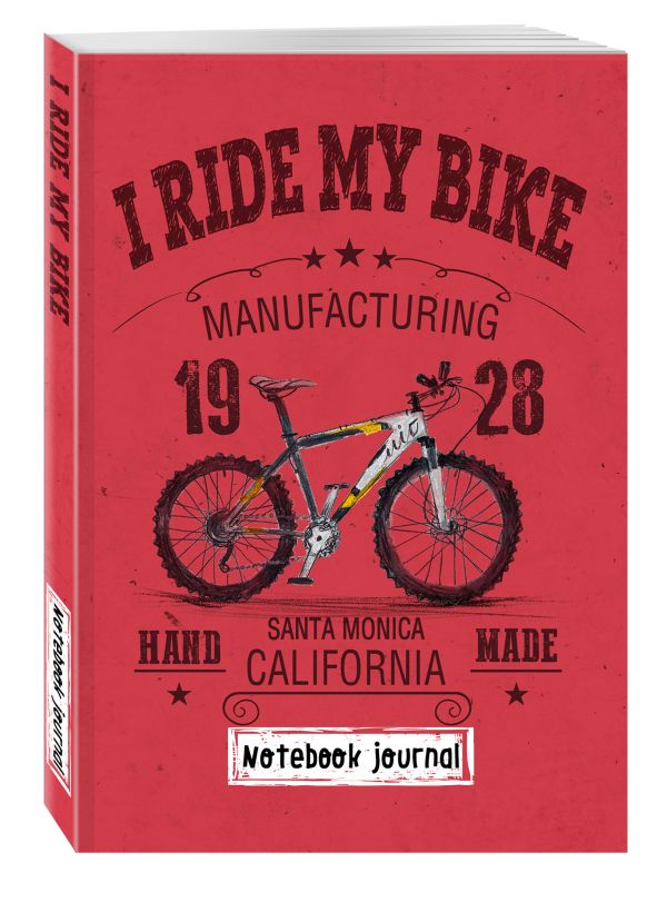 

Блокнот. I ride my bike. Красный