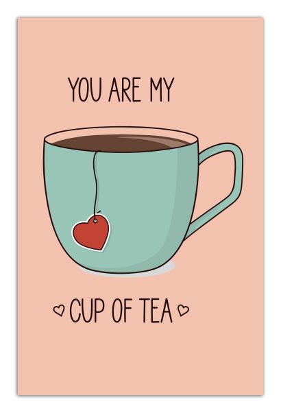 You are my cup of tea (aquamarine cup) (А5) - фото 1