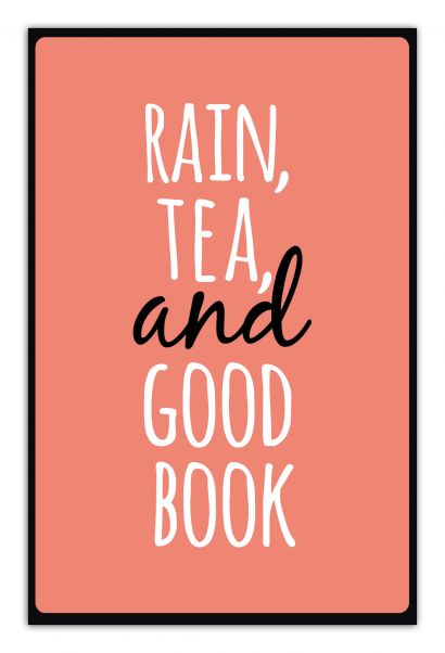 Rain, tea, and good book (А5) - фото 1