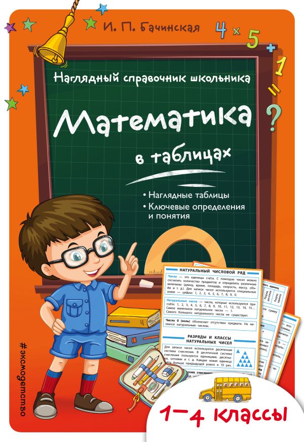 Математика в таблицах. Бачинская Инна Петровна