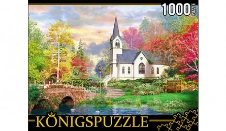 Königspuzzle. ПАЗЛЫ 1000 элементов. МГК1000-6498 ЦЕРКОВЬ В ОСЕННЕМ ПАРКЕ Königspuzzle. ПАЗЛЫ 1000 элементов. МГК1000-6498 ЦЕРКОВЬ В ОСЕННЕМ ПАРКЕ