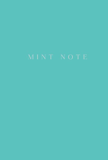 Mint Note. Стильный блокнот с "мятными" страницами - фото 1