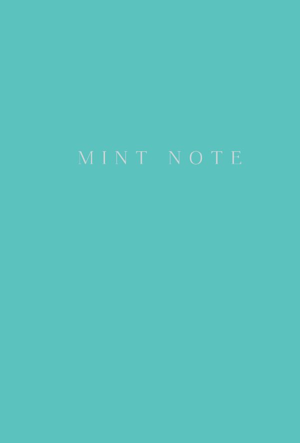

Mint Note. Стильный блокнот с "мятными" страницами