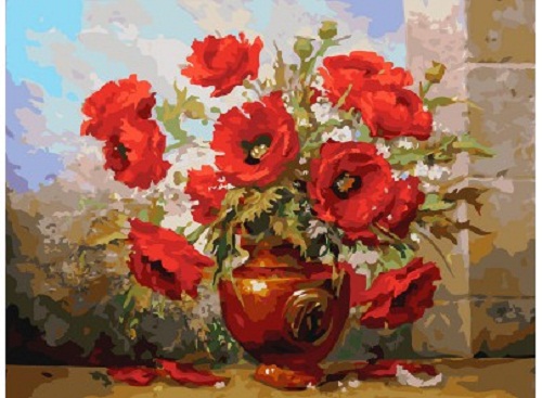 

Живопись на холсте 30*40 см. Маки (145-AS)