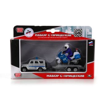 НАБОР "ТЕХНОПАРК" ПОЛИЦИЯ МЕТАЛЛ. УАЗ С МОТОЦИКЛОМ НА ПРИЦЕПЕ В РУСС. КОР. в кор.2*72шт НАБОР "ТЕХНОПАРК" ПОЛИЦИЯ МЕТАЛЛ. УАЗ С МОТОЦИКЛОМ НА ПРИЦЕПЕ В РУСС. КОР. в кор.2*72шт Технопарк