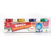 НАБОР "ТЕСТО ДЛЯ ЛЕПКИ" "MULTIART" ФИКСИКИ. (4 ШТ.Х50 ГР.) В СТАКАНЕ В КОР. (РУСС. УП.) в кор.2*24шт