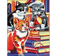 Холст с красками 40х50 см по номерам. КОТЯТА-НЕПОСЕДЫ (Арт. B457) Холст с красками 40х50 см по номерам. КОТЯТА-НЕПОСЕДЫ (Арт. B457)