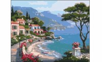 Холст с красками 40х50 см по номерам. МОРСКОЙ КУРОРТ (Арт. B673) Холст с красками 40х50 см по номерам. МОРСКОЙ КУРОРТ (Арт. B673)