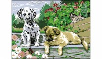 Холст с красками 40х50 см по номерам. ЩЕНКИ И КОТЁНОК (Арт. B766) Холст с красками 40х50 см по номерам. ЩЕНКИ И КОТЁНОК (Арт. B766)