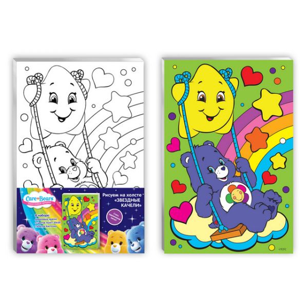 Росп.по холсту"ЗВЁЗДНЫЕ КАЧЕЛИ"20*30см,Care Bears Росп.по холсту"ЗВЁЗДНЫЕ КАЧЕЛИ"20*30см,Care Bears Заботливые мишки