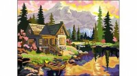 

Раскраска по номерам. Формат А4. ДОМИК В ГОРАХ (Арт. Р-5650)