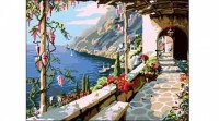 

Раскраска по номерам. Формат А4. ТЕРАССА У МОРЯ (Арт. Р-5658)