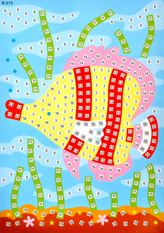 Мозаика-стикеры. Рыбка -мозаика-стикеры (B015) Мозаика-стикеры. Рыбка -мозаика-стикеры (B015)