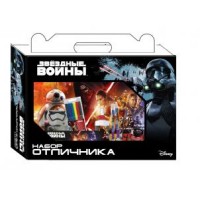 Набор отличника "Звездные войны", состав: ручка шариковая 2шт, карандаш ч/г 2шт, точилка, клей ПВА, линейка 30см, картон цветной, бумага цветная, аква Набор отличника "Звездные войны", состав: ручка шариковая 2шт, карандаш ч/г 2шт, точилка, клей ПВА, линейка 30см, картон цветной, бумага цветная, аква